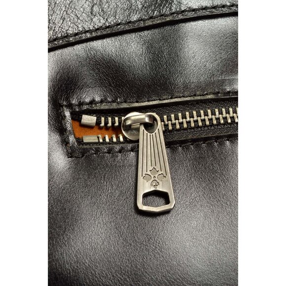 PATRICIA NASH OSSI WOVEN SATCHEL BLACK (SHOULDER STRAP ADDED) - Picture 10 of 15